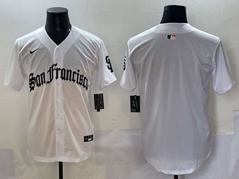 Men 2025 San Francisco Giants Blank White Five generations Joint Name Nike MLB Jersey style 1->san francisco giants->MLB Jersey